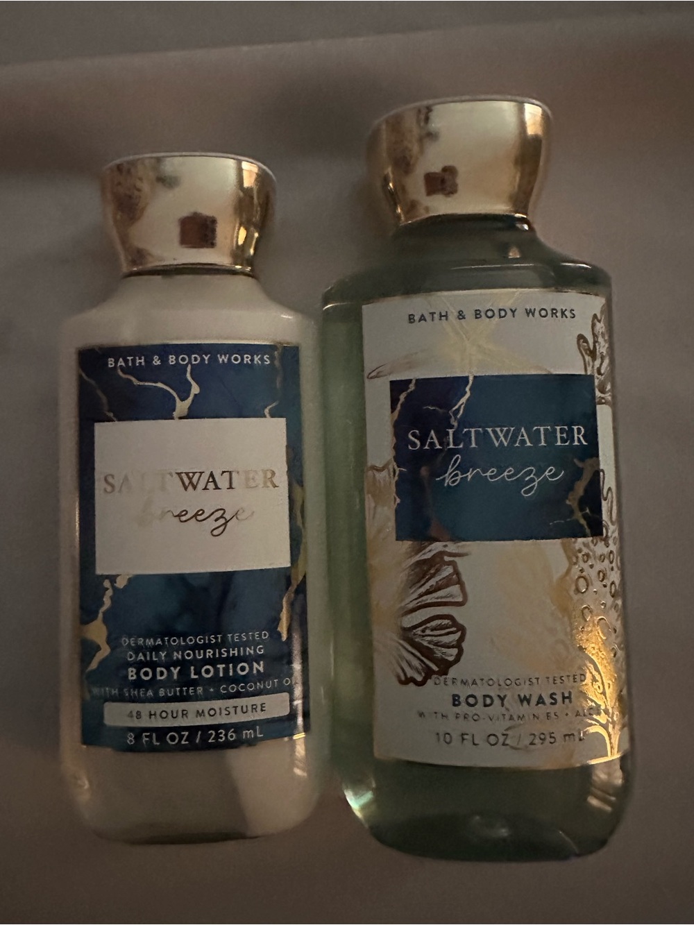 Bath & Body Works Saltwater Breeze Body Wash & Lotion Set - New